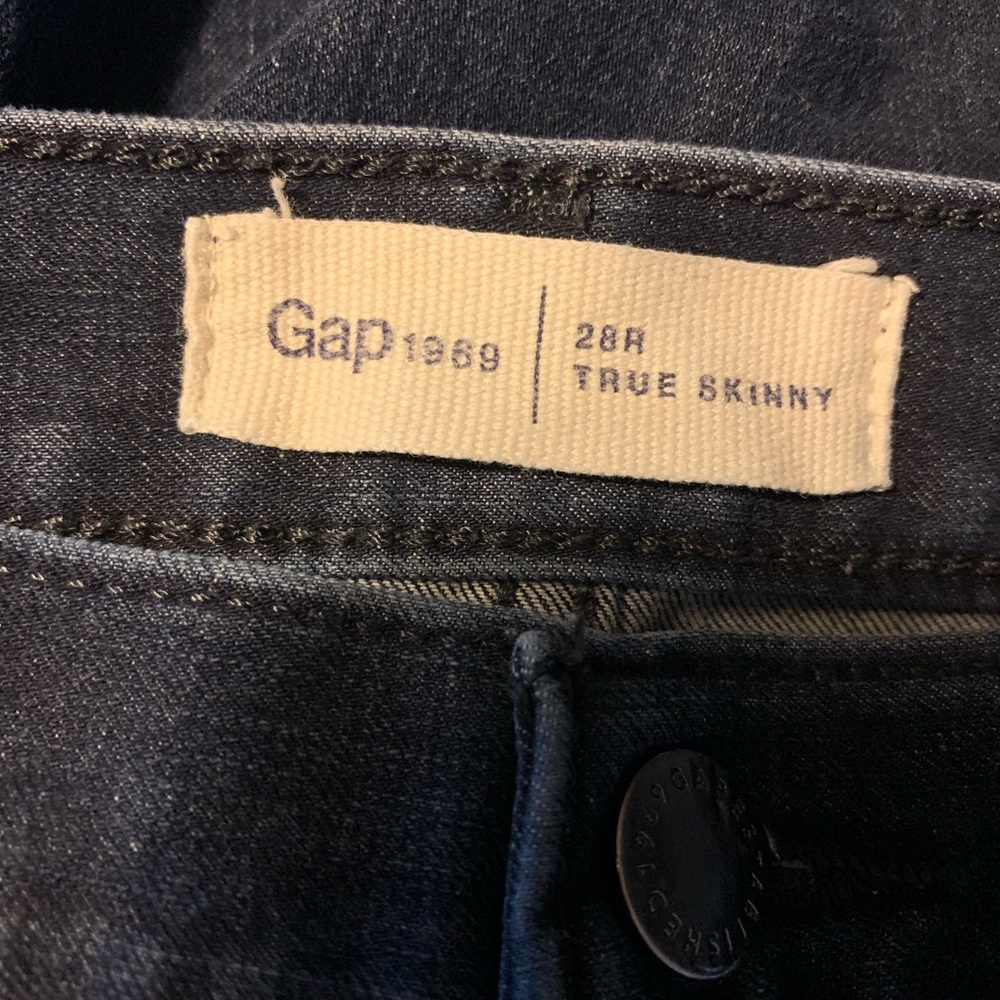 Gap 1969 Mid Rise True Skinny Jeans Size 28 - Picture 6 of 10